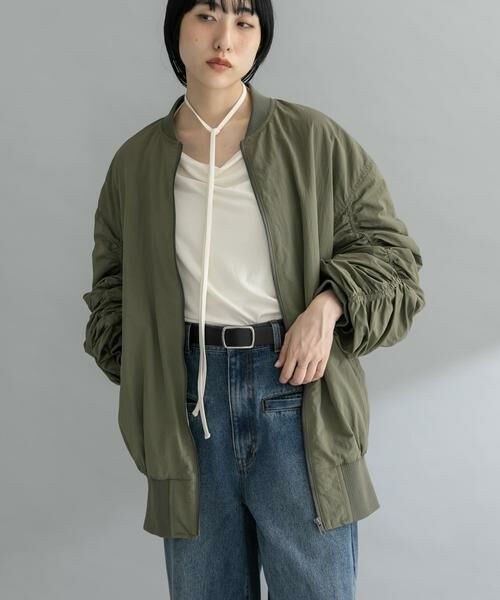 KBF / ケービーエフ その他アウター | 『WEB/一部店舗限定』BACKシャーリングMA-1 | 詳細1