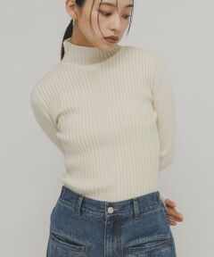 KBF / ケービーエフ ニット・セーター | illi　ランダムRIBハイネックニット