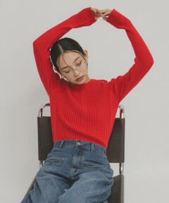 KBF / ケービーエフ ニット・セーター | illi　ランダムRIBクルーネックニット