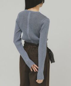 KBF / ケービーエフ ニット・セーター | illi　ランダムRIBクルーネックニット