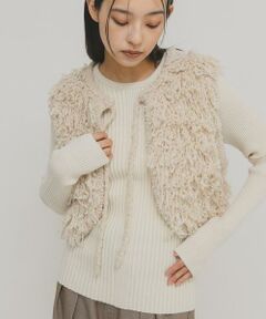 KBF / ケービーエフ ニット・セーター | illi　ランダムRIBクルーネックニット