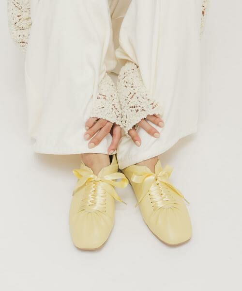 KBF / ケービーエフ シューズ | サテンリボンギャザーシューズ | 詳細1