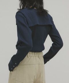 KBF / ケービーエフ Tシャツ | セーラーカラーリブカットソー