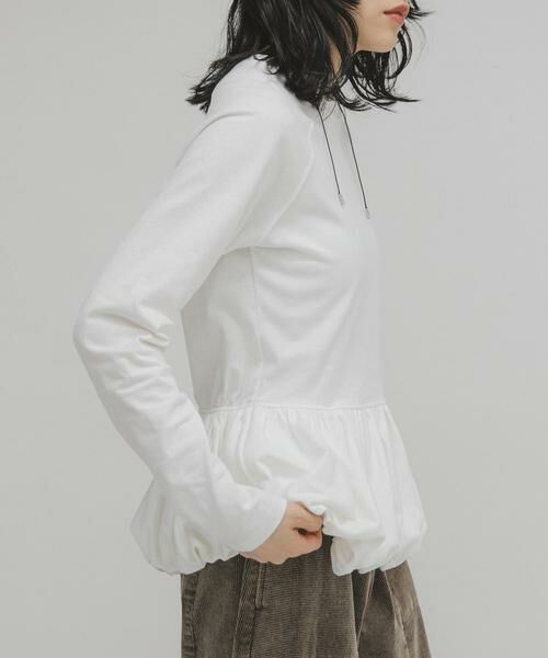 KBF / ケービーエフ Tシャツ | ピーチスキンバブルヘムトップス | 詳細15