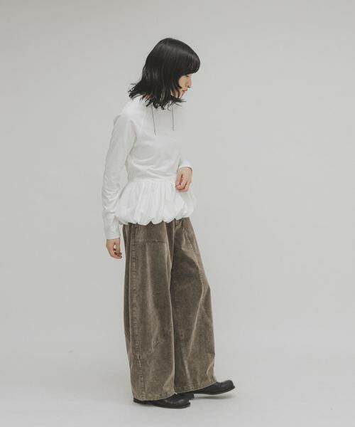 KBF / ケービーエフ Tシャツ | ピーチスキンバブルヘムトップス | 詳細18