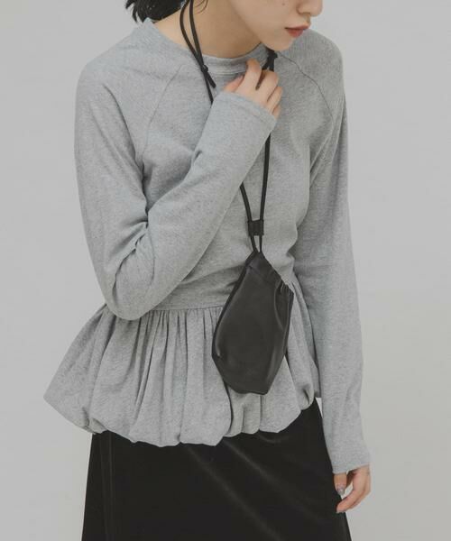 KBF / ケービーエフ Tシャツ | ピーチスキンバブルヘムトップス | 詳細25