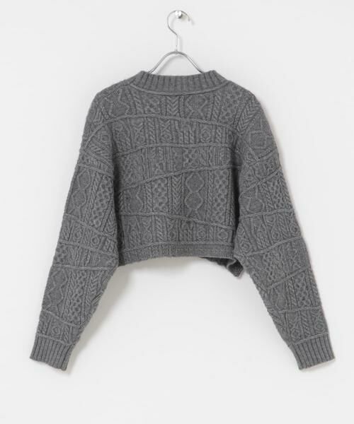 KBF / ケービーエフ ニット・セーター | MIXケーブルショートニット | 詳細19