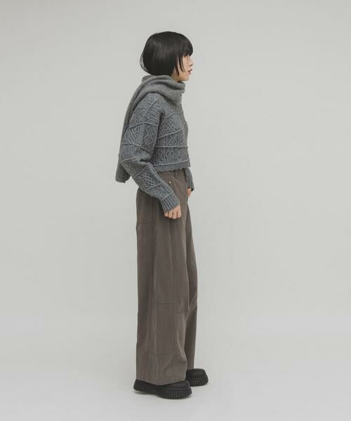 KBF / ケービーエフ ニット・セーター | MIXケーブルショートニット | 詳細16