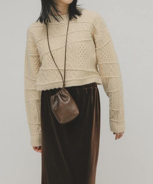 KBF / ケービーエフ ニット・セーター | MIXケーブルショートニット | 詳細25