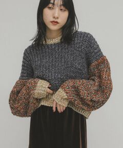 KBF / ケービーエフ ニット・セーター | マルチカラーサイクルニット