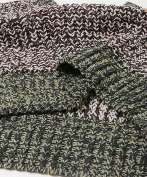 KBF / ケービーエフ ニット・セーター | マルチカラーサイクルニット | 詳細12