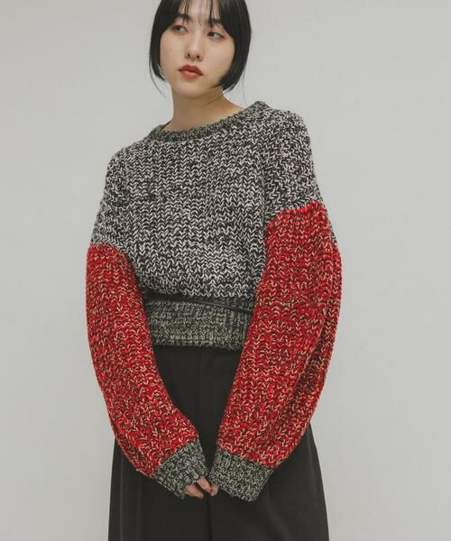 KBF / ケービーエフ ニット・セーター | マルチカラーサイクルニット | 詳細3