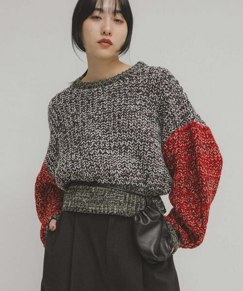 KBF / ケービーエフ ニット・セーター | マルチカラーサイクルニット | 詳細4