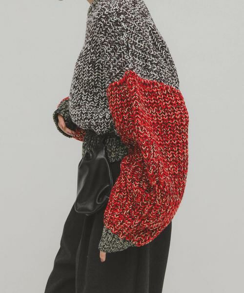 KBF / ケービーエフ ニット・セーター | マルチカラーサイクルニット | 詳細5