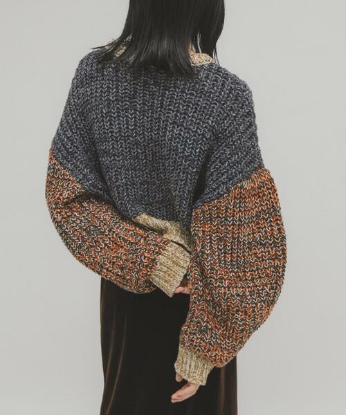 KBF / ケービーエフ ニット・セーター | マルチカラーサイクルニット | 詳細17