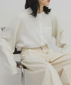 KBF / ケービーエフ シャツ・ブラウス | ニットスリーブデザインシャツ