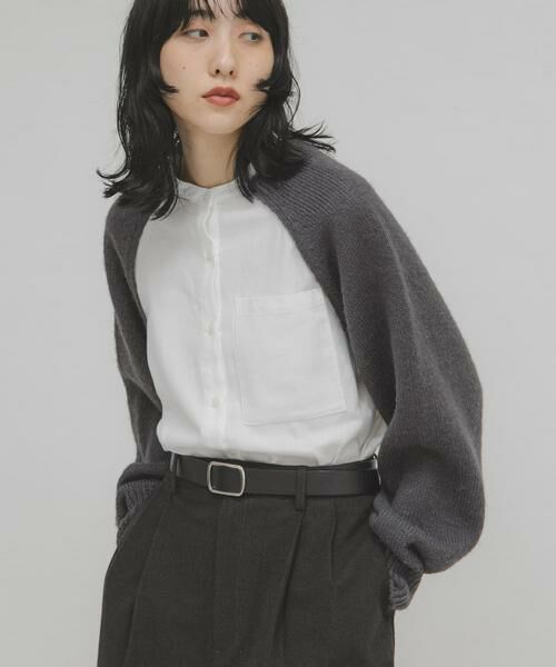 KBF / ケービーエフ シャツ・ブラウス | ニットスリーブデザインシャツ | 詳細10
