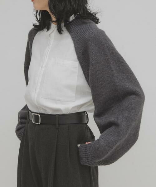 KBF / ケービーエフ シャツ・ブラウス | ニットスリーブデザインシャツ | 詳細12