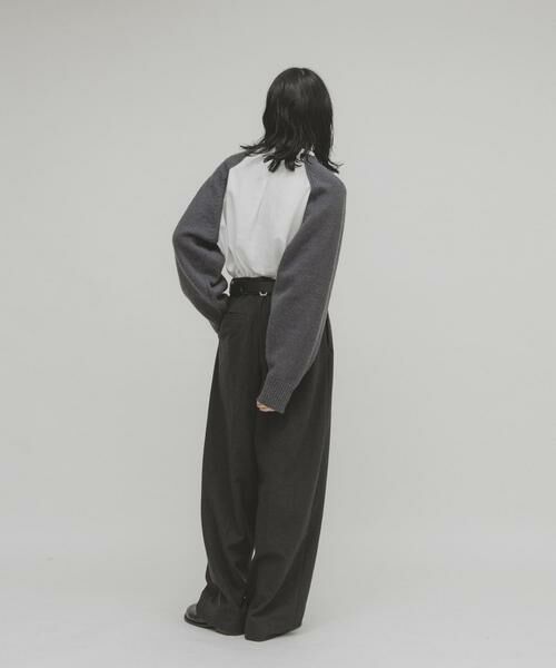 KBF / ケービーエフ シャツ・ブラウス | ニットスリーブデザインシャツ | 詳細16