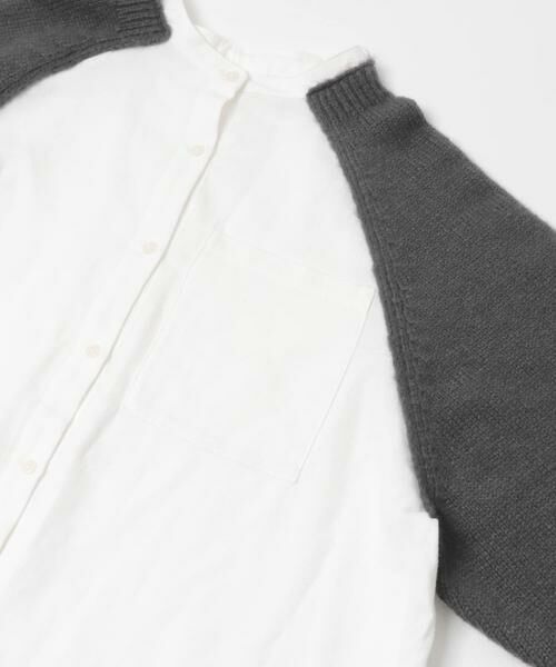 KBF / ケービーエフ シャツ・ブラウス | ニットスリーブデザインシャツ | 詳細18