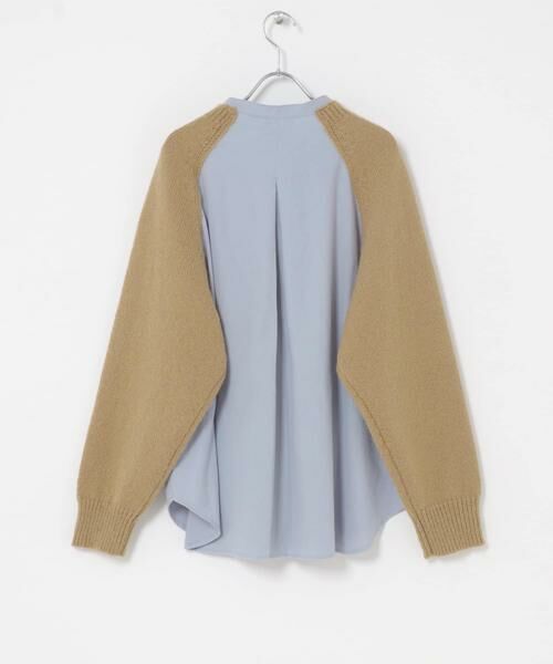 KBF / ケービーエフ シャツ・ブラウス | ニットスリーブデザインシャツ | 詳細28