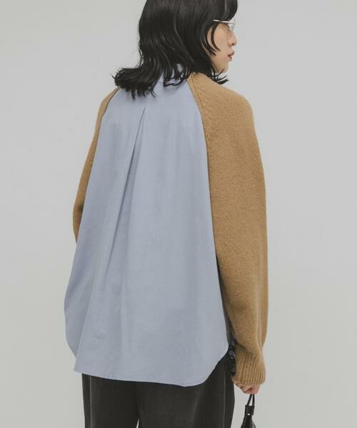 KBF / ケービーエフ シャツ・ブラウス | ニットスリーブデザインシャツ | 詳細21