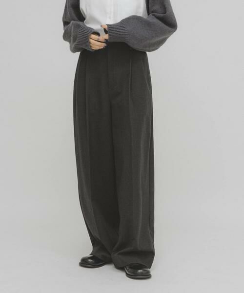 KBF / ケービーエフ その他パンツ | ウールライクブラッジュドパンツ | 詳細16