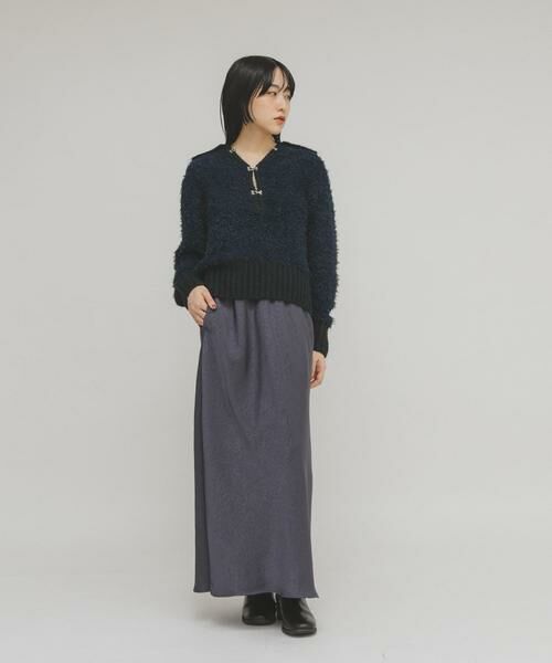 KBF / ケービーエフ スカート | クラッシュサテンナロースカート | 詳細12