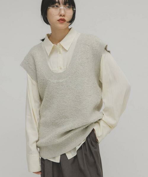 KBF / ケービーエフ ワンピース | 2WAYニットベストミニワンピース | 詳細15