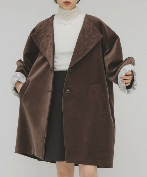 KBF / ケービーエフ その他アウター | ベロアBIGジャケット | 詳細1