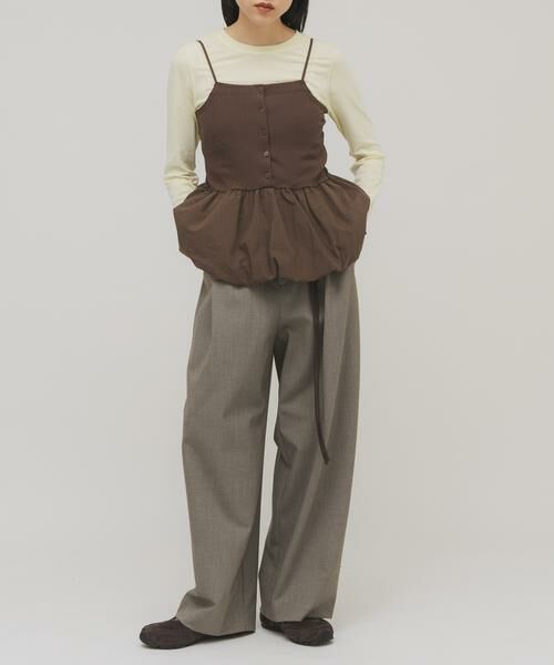 KBF / ケービーエフ Tシャツ | バルーンビスチェSETトップス（イエロー系その他）