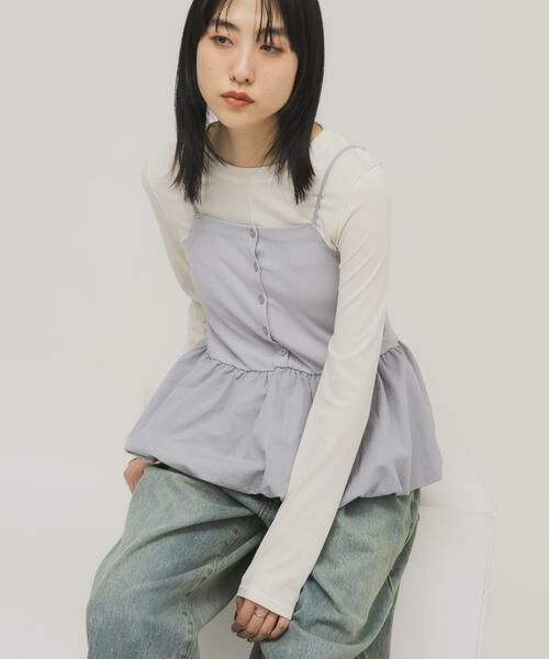 KBF / ケービーエフ Tシャツ | バルーンビスチェSETトップス | 詳細15