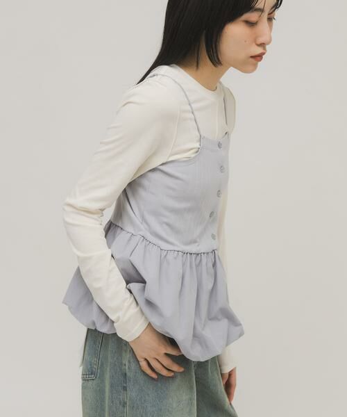 KBF / ケービーエフ Tシャツ | バルーンビスチェSETトップス | 詳細16