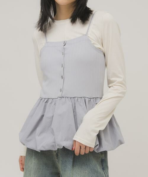 KBF / ケービーエフ Tシャツ | バルーンビスチェSETトップス | 詳細17