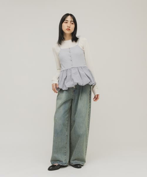 KBF / ケービーエフ Tシャツ | バルーンビスチェSETトップス | 詳細19