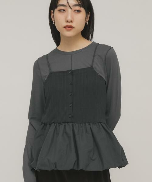 KBF / ケービーエフ Tシャツ | バルーンビスチェSETトップス | 詳細26