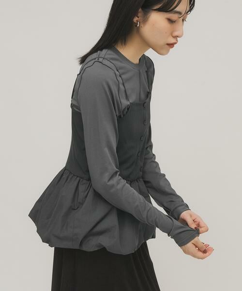 KBF / ケービーエフ Tシャツ | バルーンビスチェSETトップス | 詳細27