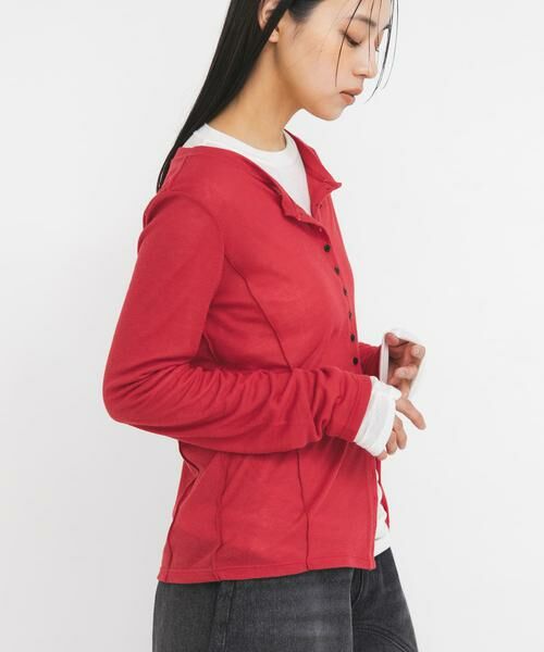 KBF / ケービーエフ Tシャツ | バイカラーレイヤードカットソー | 詳細2