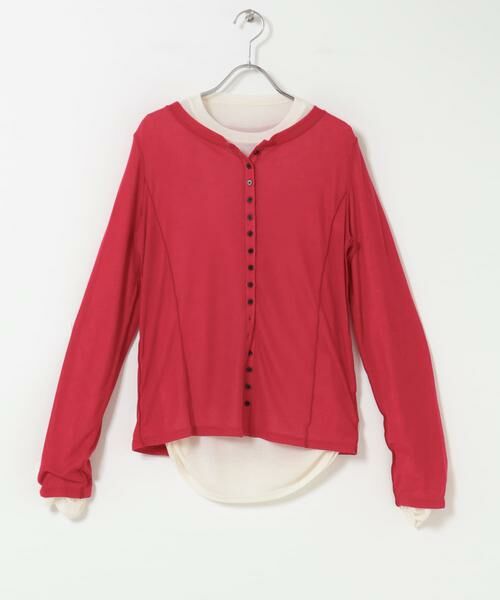 KBF / ケービーエフ Tシャツ | バイカラーレイヤードカットソー | 詳細7