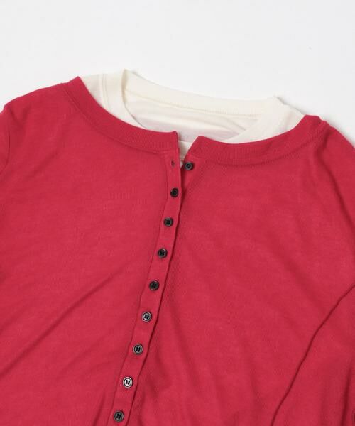 KBF / ケービーエフ Tシャツ | バイカラーレイヤードカットソー | 詳細8