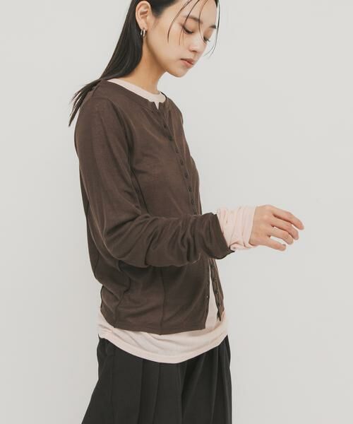 KBF / ケービーエフ Tシャツ | バイカラーレイヤードカットソー | 詳細4