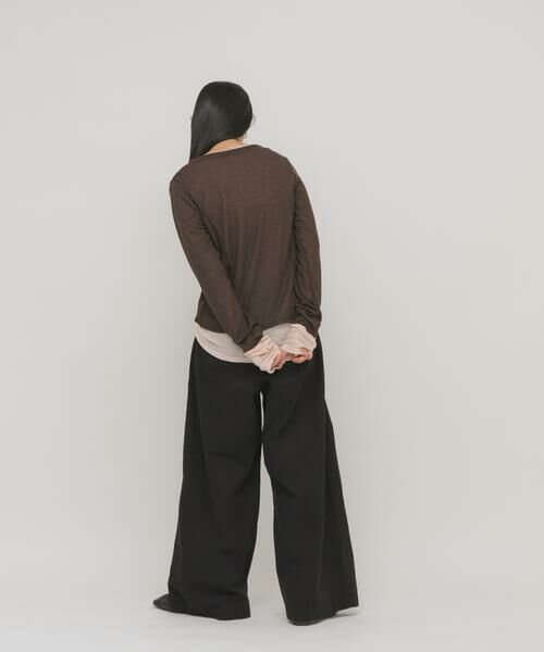 KBF / ケービーエフ Tシャツ | バイカラーレイヤードカットソー | 詳細7