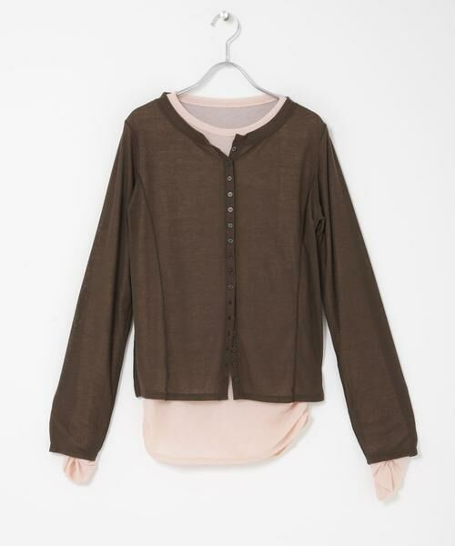 KBF / ケービーエフ Tシャツ | バイカラーレイヤードカットソー | 詳細8