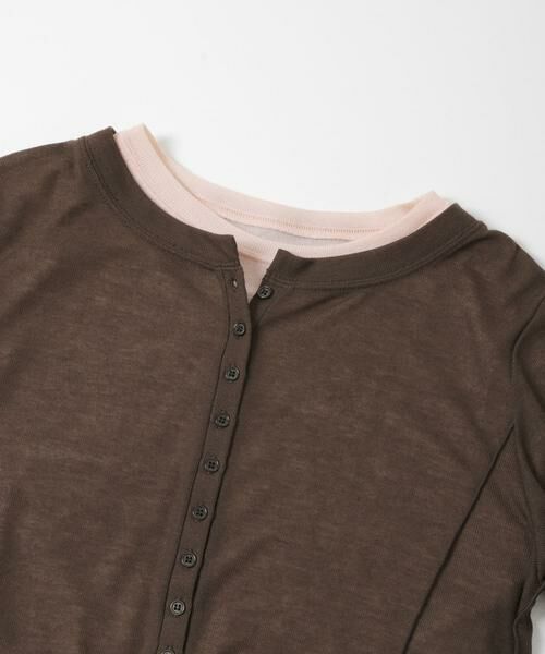 KBF / ケービーエフ Tシャツ | バイカラーレイヤードカットソー | 詳細9