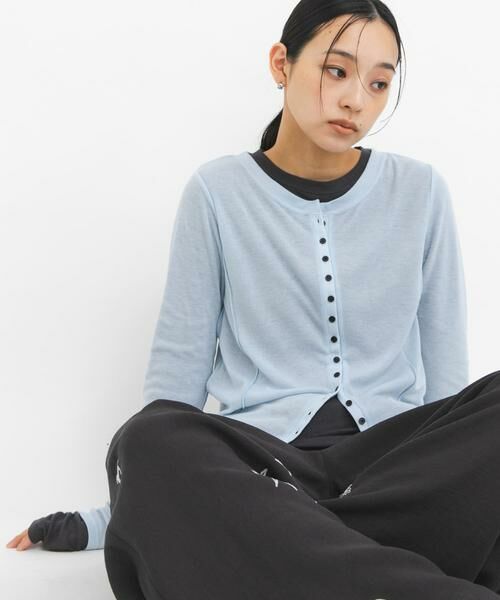 KBF / ケービーエフ Tシャツ | バイカラーレイヤードカットソー | 詳細19