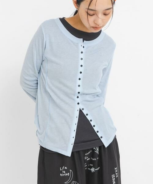 KBF / ケービーエフ Tシャツ | バイカラーレイヤードカットソー | 詳細21