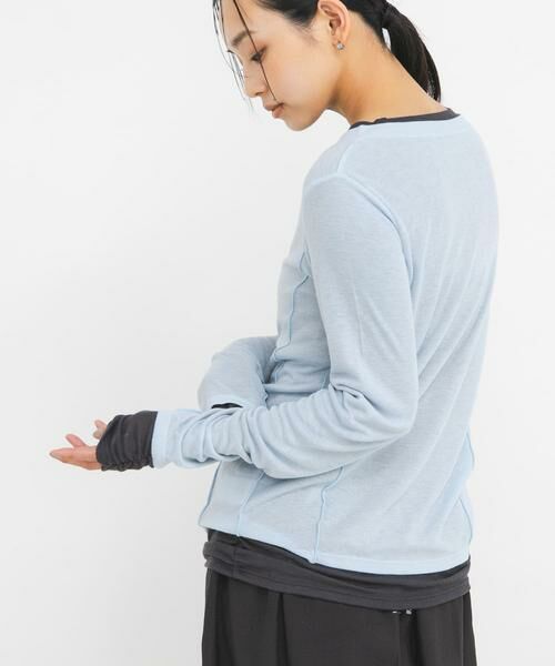 KBF / ケービーエフ Tシャツ | バイカラーレイヤードカットソー | 詳細22