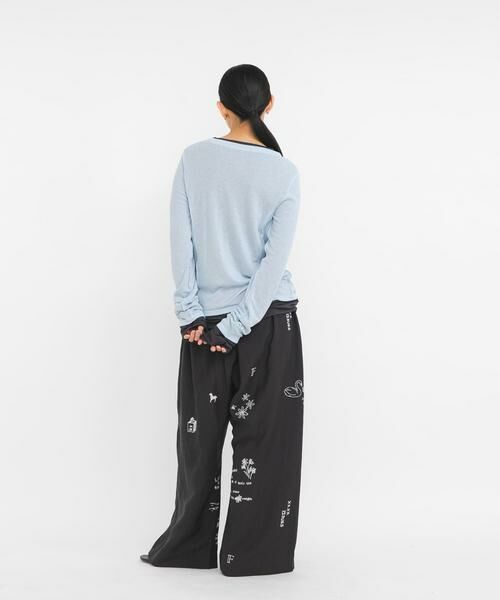 KBF / ケービーエフ Tシャツ | バイカラーレイヤードカットソー | 詳細25