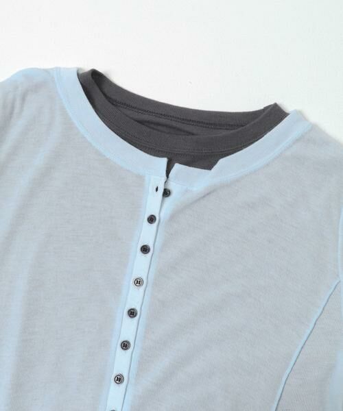 KBF / ケービーエフ Tシャツ | バイカラーレイヤードカットソー | 詳細27