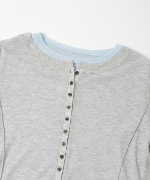 KBF / ケービーエフ Tシャツ | バイカラーレイヤードカットソー | 詳細19